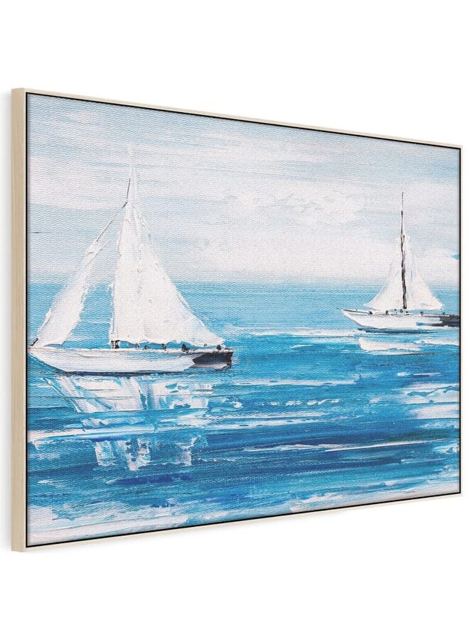 Home Gallery Abstract Framed Portrait Of Sailing Boats Wall Art - Image 5