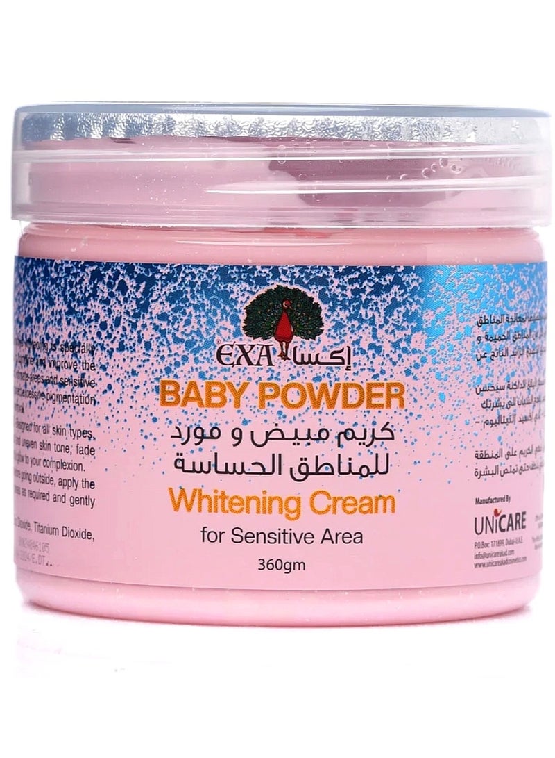 Cream for whitening and nourishing sensitive areas, 360 grams