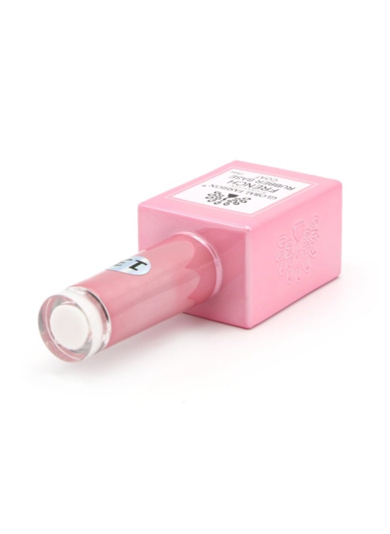 GLOBAL FASHION Professional - GLOBAL FASHION Professional French Rubber Base Coat 15ml: Long-Lasting, Durable, & Chip-Resistant Gel Nail Polish Base Coat for Manicure and Pedicure | (13) - Image 1