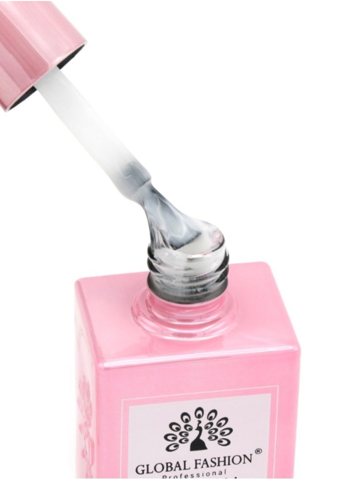 GLOBAL FASHION Professional - GLOBAL FASHION Professional French Rubber Base Coat 15ml: Long-Lasting, Durable, & Chip-Resistant Gel Nail Polish Base Coat for Manicure and Pedicure | (13) - Image 1