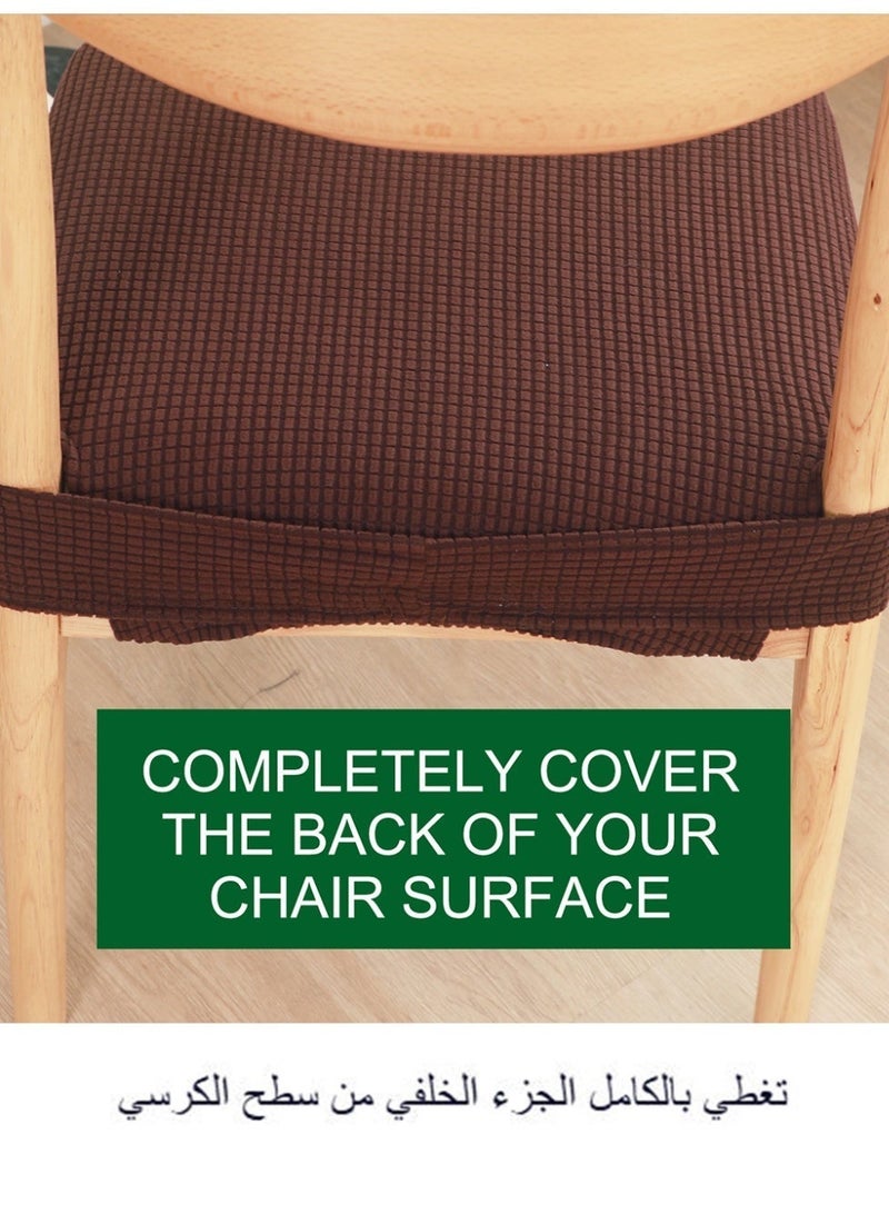 6 PCS Stretch Seat Covers Dining Chairs Covers Protector - Image 3