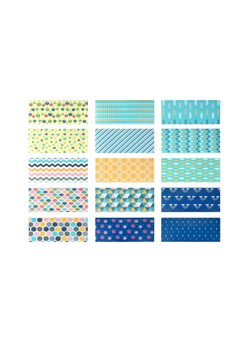 KASTWAVE Plastic Envelopes, 32 PCS Cash Envelope System, 15 Pack Waterproof Reusable Plastic Budget Envelopes, 15 PCS Expense Tracking Budget Sheets and 24 Bill Planner Stickers (Rainbow)  - Image 3