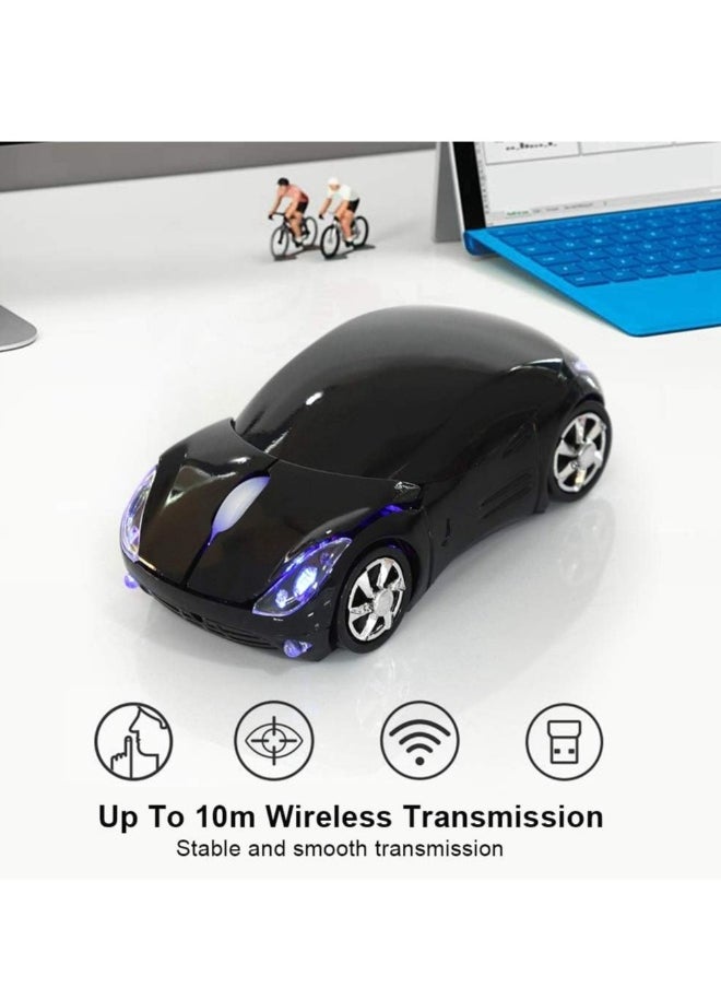 NIBEMINENT - 2.4GHz Wireless Mouse, Classic Car Shape Mouse with USB Receiver, Ergonomic Optical Mouse for Laptop PC - Image 1