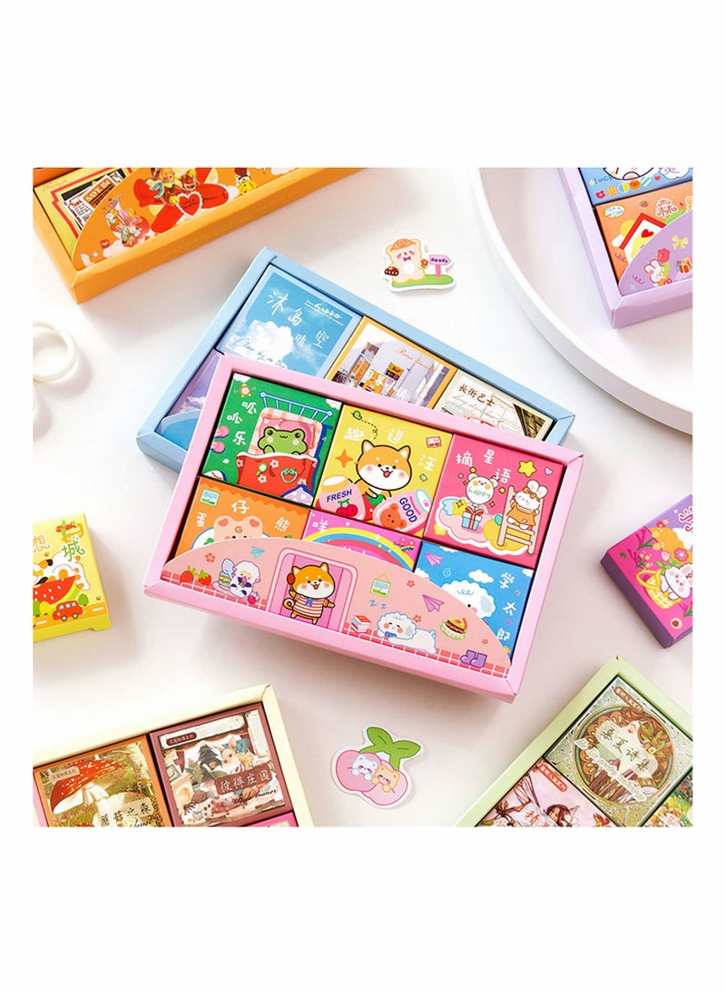 KASTWAVE Cute Kawaii Cartoon Animal Stickers for Kids, 300 Pieces Small Size Korean Scrapbook Decor Decals Pack for Photo Planner Notebook DIY Gift Card Dairy Suitcase Album Laptop Phone Case（Animal Friends）  - Image 1