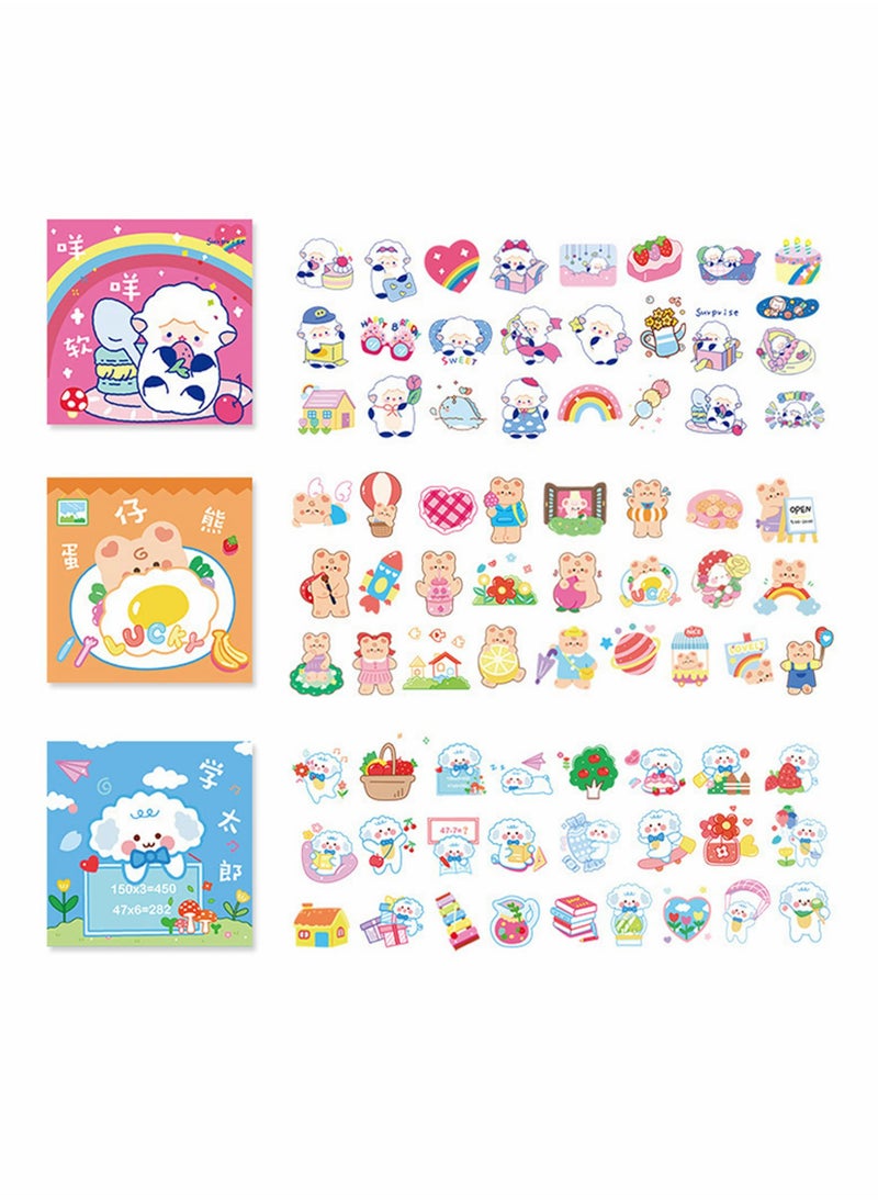 KASTWAVE Cute Kawaii Cartoon Animal Stickers for Kids, 300 Pieces Small Size Korean Scrapbook Decor Decals Pack for Photo Planner Notebook DIY Gift Card Dairy Suitcase Album Laptop Phone Case（Animal Friends）  - Image 3