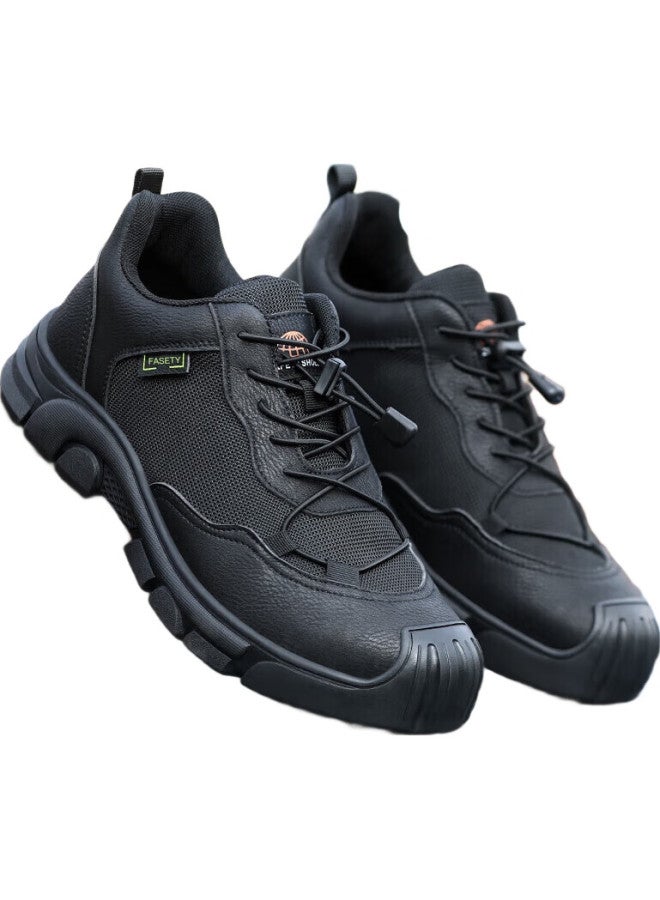 Jingtu Men'S Safety Shoes With Steel Toe Cap, Puncture Resistant, Lightweight, Durable, Suitable For Construction Site Work, Model 0216Bkf, Size 46 - Image 3