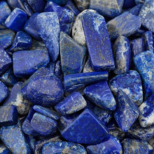 SUNYIK Lapis Lazuli Tumbled Chips Stone Crushed Pieces Irregular Shaped Stones 0.3-0.5 inch 1pound(about 460 gram) - Image 3