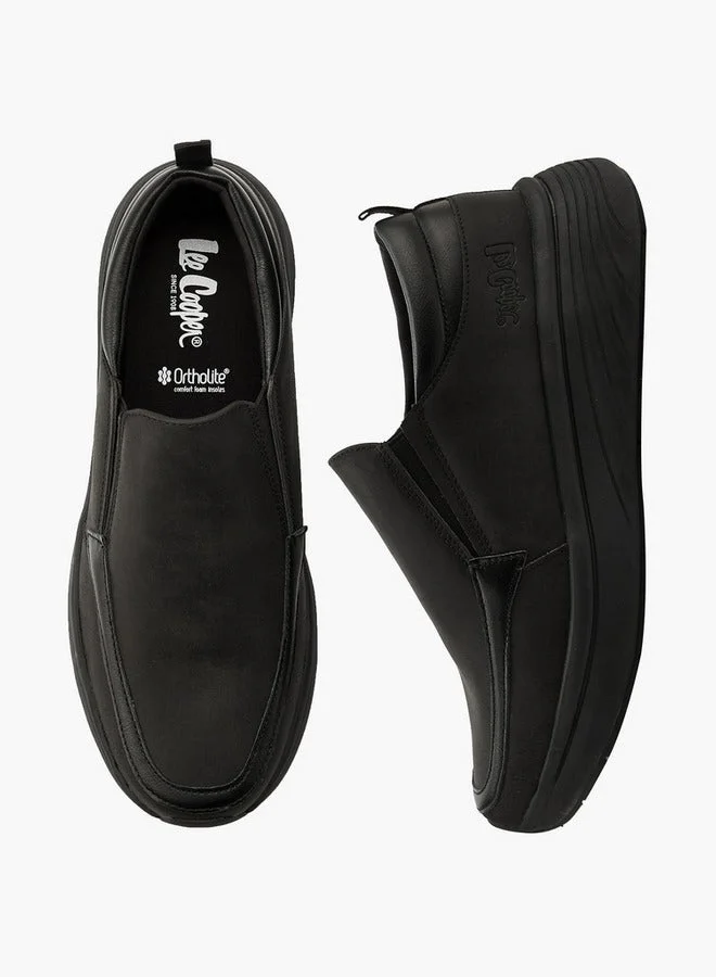 لي كوبر أحذية رجالية سادة سهلة الارتداء