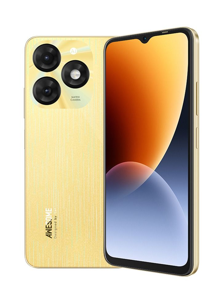 إيتيل هاتف ITEL A70 ثنائي الشريحة باللون الذهبي اللامع 4+8 جيجابايت RAM 256 جيجابايت 4G مع هدية مجانية Oraimo FreePods 3C لإلغاء الضوضاء أثناء المكالمات زمن تشغيل طويل سماعات أذن لاسلكية حقيقية باللون الأسود - Image 2