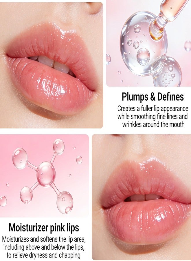 AOAO Lip Mask Overnight, Hydrolyzed Collagen & Sodium Hyaluronate Gel Pads for Intensive Moisture, Repairing Chapped Lips and Reducing Wrinkles, Daily Lip Care for Smoothing, 20Pcs(Pink) - Image 3