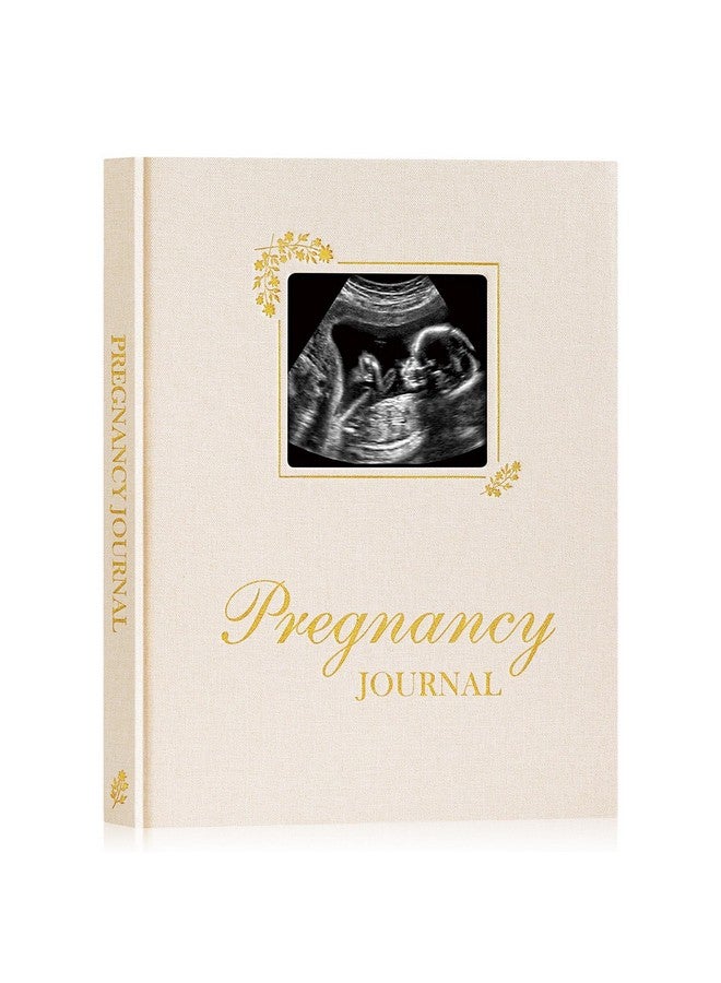 Lanpn دفتر مذكرات الحمل من لانبن للأمهات الجدد، 156 صفحة، مخطط ضروري لإعلان الحمل، يوميات تتبع الحمل، كتاب تذكاري للأمهات المنتظرات، هدية للأهل الجدد باللون البيج - Image 1