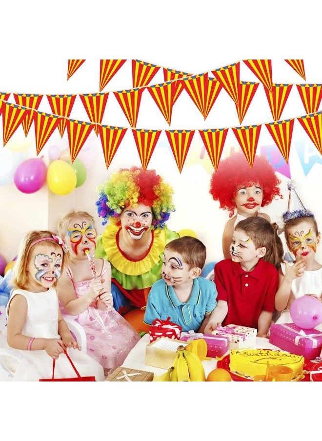 Bumqviy - 5 Packs Carnival Pennant Banner Party Decorations Vintage Circus Theme Birthday Banner Bunting Decor Carnival Themed Party Triangle Banner Flags Party Supplies For Indoor Outdoor - Image 1
