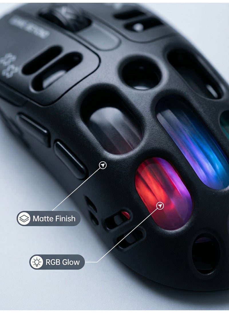 تي- وولف ماوس بلوتوث ، ماوس الكمبيوتر ، ماوس الألعاب ، ماوس لاسلكي ، بلوتوث ، 2.4GHz USB ، اتصال ثلاثي الوضع ، شحن بطارية 500mAh TYPEC ، ماوس RGB ، ماوس الكمبيوتر المحمول الألعاب 5D ، DIP حتى 12000  " - Image 5