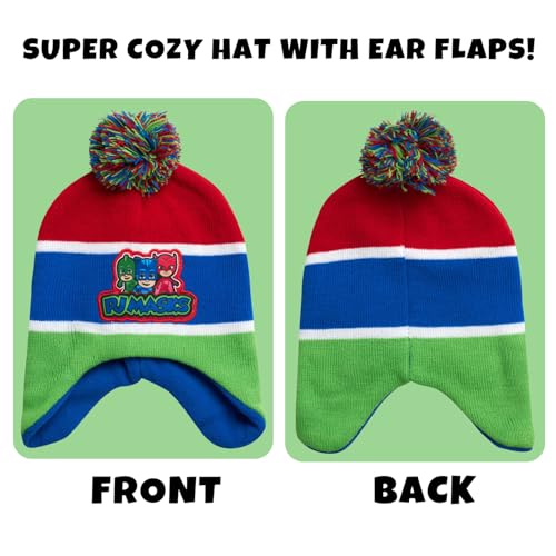 PJMASKS PJ Masks Winter Hat and 2 Pair of Gloves or Mittens Set (Age 2-7), Size Age 4-7, PJ Masks Gloves Group - Image 3