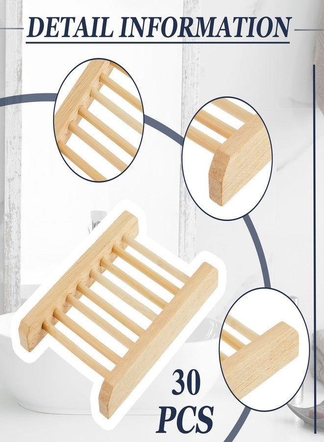 Rtteri 60 Pcs Soap Saver Bags & Bamboo Soap Holder Set Exfoliating Sisal Soaps Washing Bags Self Draining Wooden Bar Soaps Dish for Shower Bath Toilet Kitchen Restaurant - Image 3