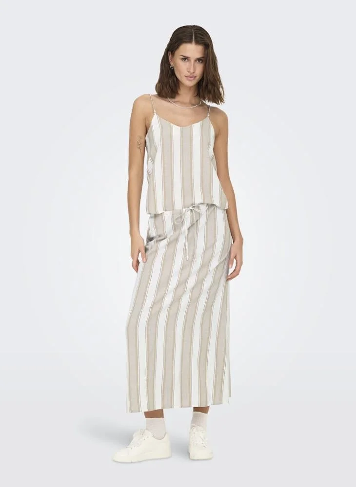 اونلي Linen Maxi Skirt