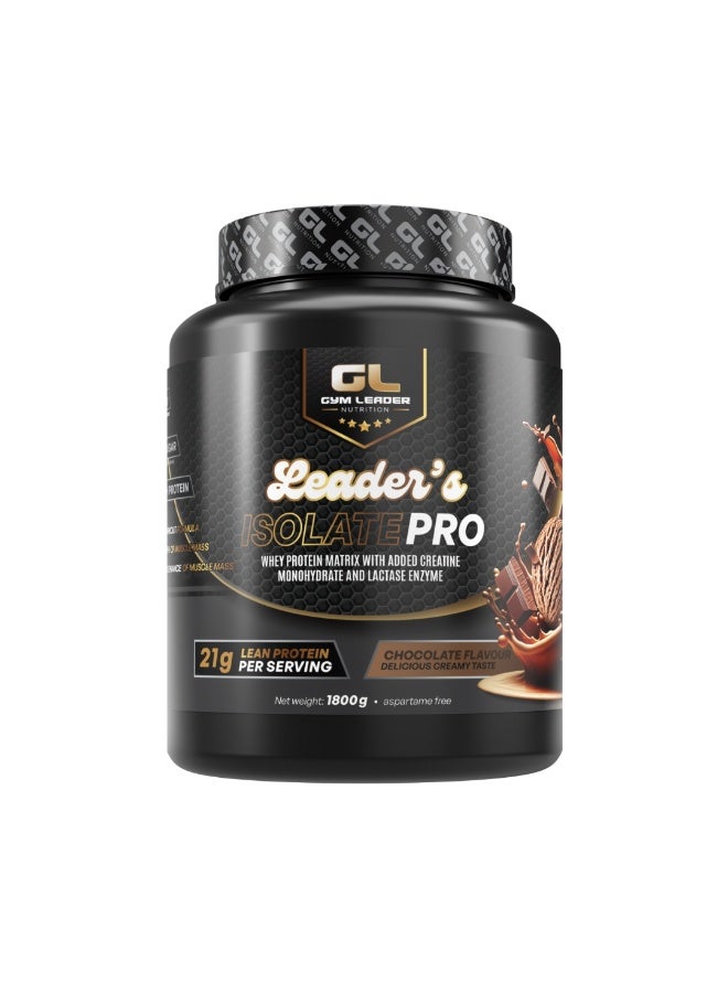 Gym Leader Whey Isolate 1.8kg 72 servings Chocolate