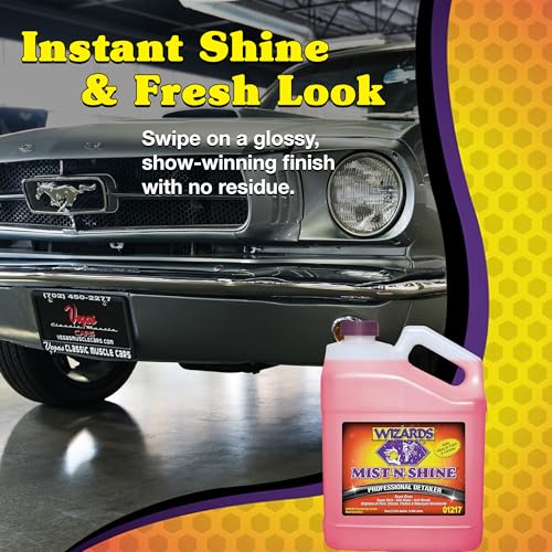 Wizards Mist-N-Shine Detailer_ High Gloss Car Detailing, Surface Cleaner Spray 1 Gallon - Image 3
