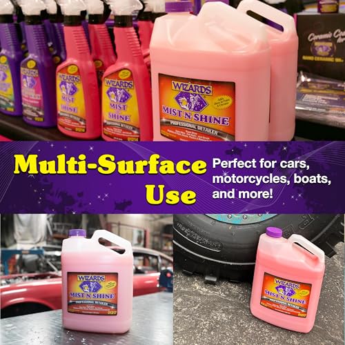 Wizards Mist-N-Shine Detailer_ High Gloss Car Detailing, Surface Cleaner Spray 1 Gallon - Image 4