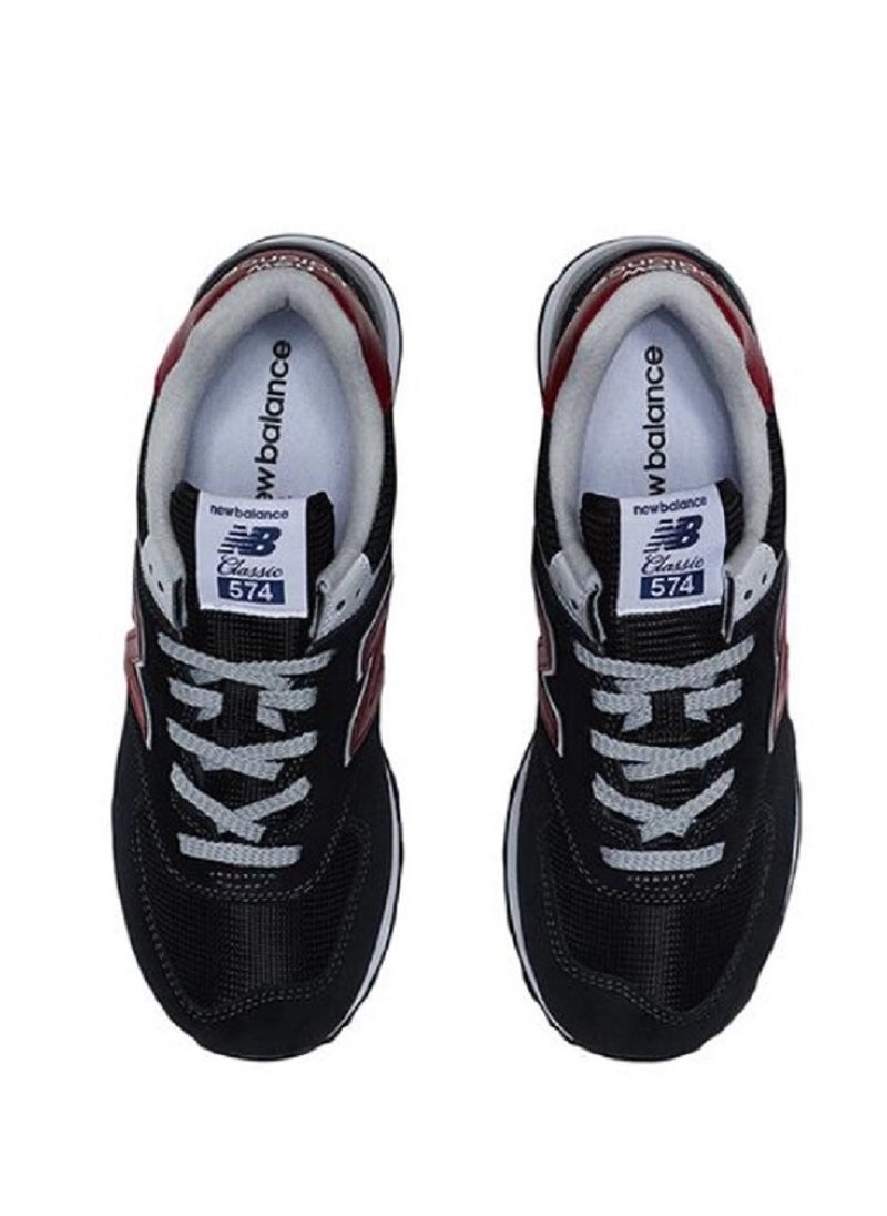 574 Classic Causal Colorblock Sneakers Black/Red