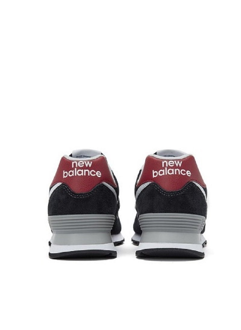 574 Classic Causal Colorblock Sneakers Black/Red