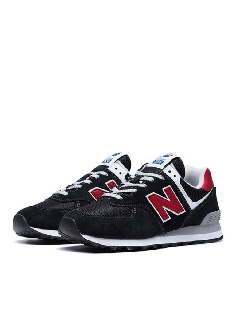 574 Classic Causal Colorblock Sneakers Black/Red