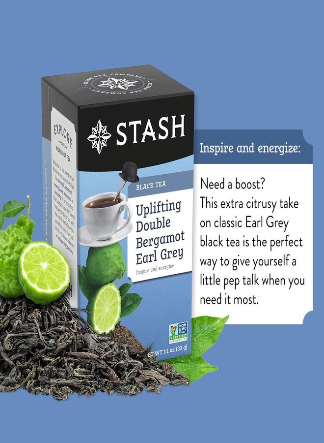 Stash Tea Double Bergamot Earl Grey Black Tea - Caffeinated, Non-GMO Project Verified Premium Tea with No Artificial Ingredients, 18 Count (Pack of 6) - 108 Bags Total - Image 4
