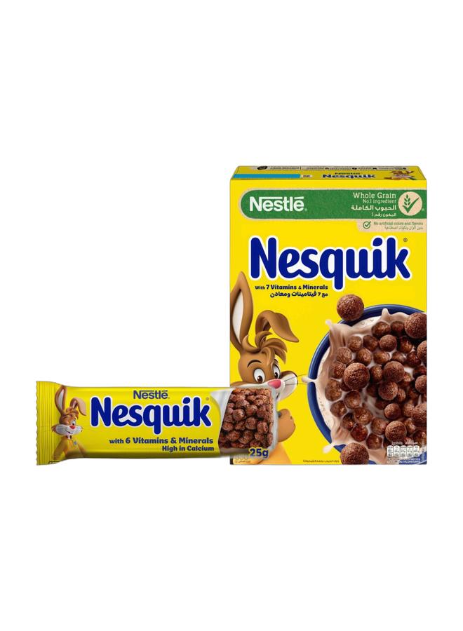 Nesquik حزمة من حبوب الإفطار بالشوكولاتة ، 330 جرام وحبوب الإفطار بالشوكولاتة 25 جرام - Image 1