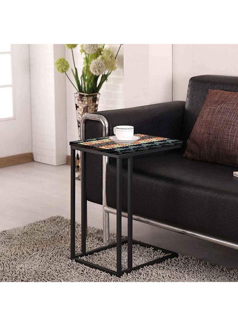 Nutcase Nutcase Design C Shaped Side Table for Laptop Work on Sofa CouchStudy Breakfast Snack Serving End Tables for Living Room Bedroom Mexican Design  - Image 3