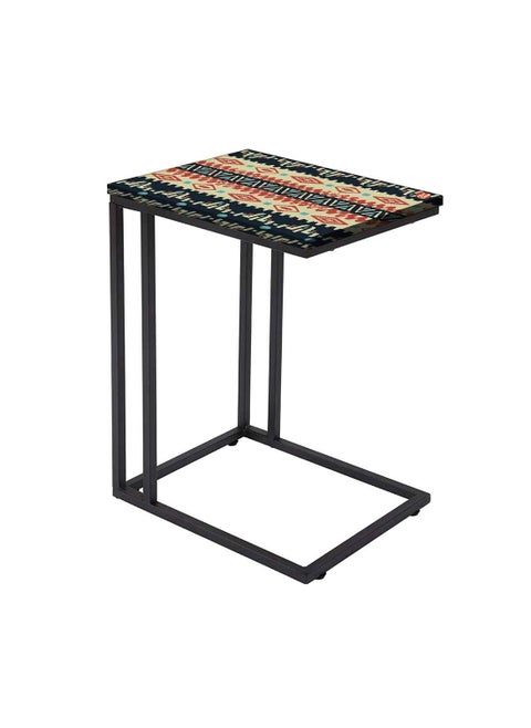 Nutcase Design C Shaped Side Table for Laptop Work on Sofa CouchStudy Breakfast Snack Serving End Tables for Living Room Bedroom Mexican Design
