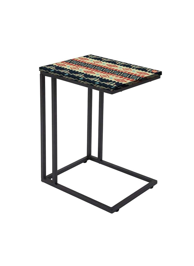 Nutcase Nutcase Design C Shaped Side Table for Laptop Work on Sofa CouchStudy Breakfast Snack Serving End Tables for Living Room Bedroom Mexican Design  - Image 1