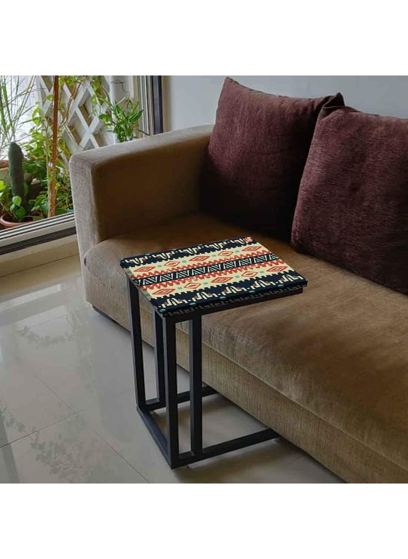 Nutcase Nutcase Design C Shaped Side Table for Laptop Work on Sofa CouchStudy Breakfast Snack Serving End Tables for Living Room Bedroom Mexican Design  - Image 5