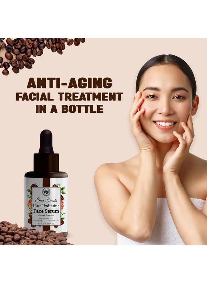 Seer Secrets Cocoa Ultrahydrating Serum For Skin ; Serum For Face Glowing And Whitening For Sensitive Skin & Prevents Premature Ageing Suitable For All Skin Types 30Ml - Image 3