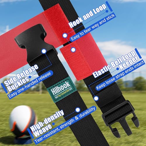 Hilhook Flag Football Belts, 10 Player Adjustable Flag Football Set with 30 Flags for Youth and Adults Training Equipment - Image 4