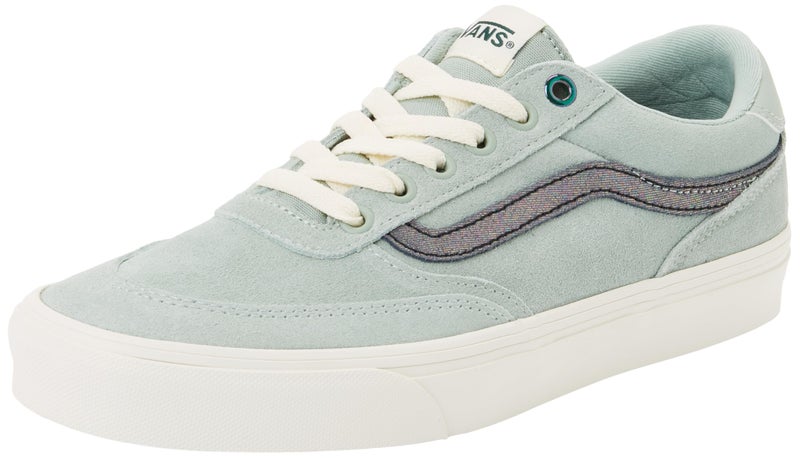Vans Women's Brooklyn LS Shoe | Low-Top Sneakers for Everyday Wear, Walking, Work & Fashion, Shimmer Gray Olive, 8.5