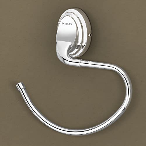 Primax Cubic Stainless Steel 304 Grade Napkin Ring/Towel Ring/Napkin Holder/Towel Hanger/Bathroom Accessories (Chrome) Pack of 1 - Image 1