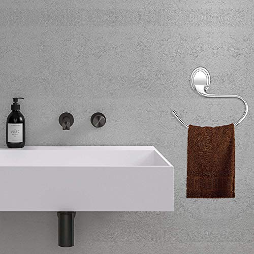 Primax Cubic Stainless Steel 304 Grade Napkin Ring/Towel Ring/Napkin Holder/Towel Hanger/Bathroom Accessories (Chrome) Pack of 1 - Image 3