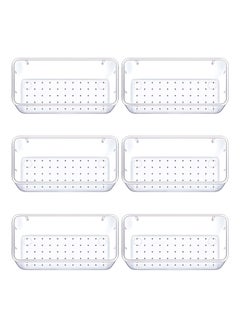 YIM-VIBEHAUS 6PCS Drawer Organizers Set, Versatile Bathroom and Vanity Drawer Organizer Trays, Plastic Storage Bins for Makeup, Jewelries, Kitchen Utensils and Office  - Image 1