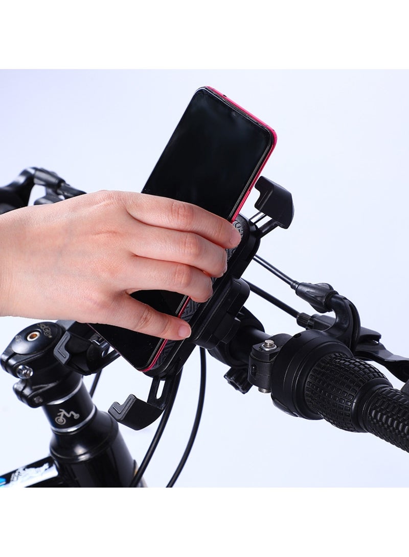 Huitich Handlebar Style Bike & Motorcycle Phone Holder with Black Button Universal Fit - Image 4