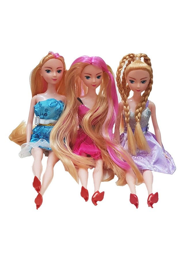 Magicwand® Pack of 3 Dolls for Girls 100% Safe & Non-Toxic【Upto 3 Yrs】【Pack of 3 Dolls】【Multi-Colored】 - Image 2