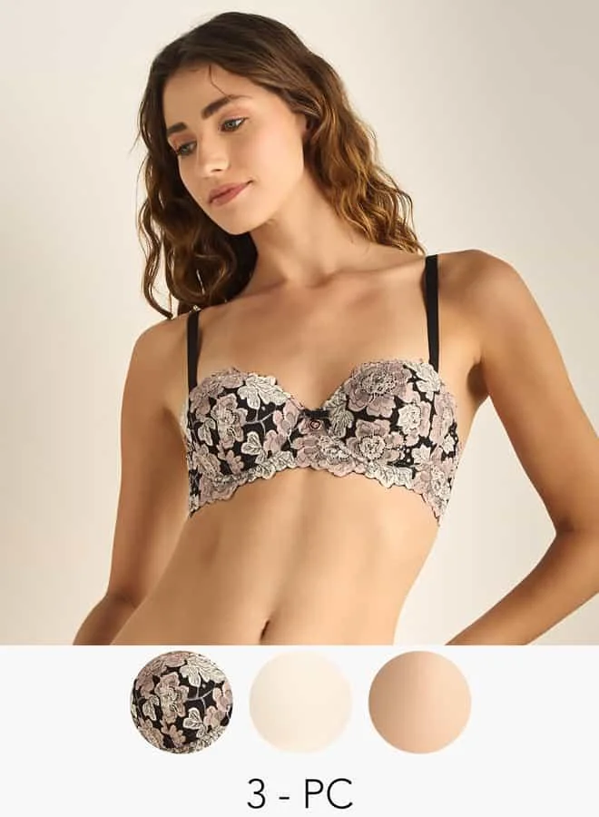 Splash FAV Set of 3 - Assorted Padded Balconette Bra