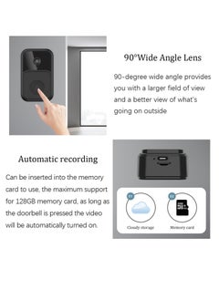 Excefore Smart Wireless Remote Video Doorbell, Camera Wireless Intercom Doorbell, HD Night Vision WiFi Security Door Doorbell, Cloud Storage, 2-Way Audio  - Image 5