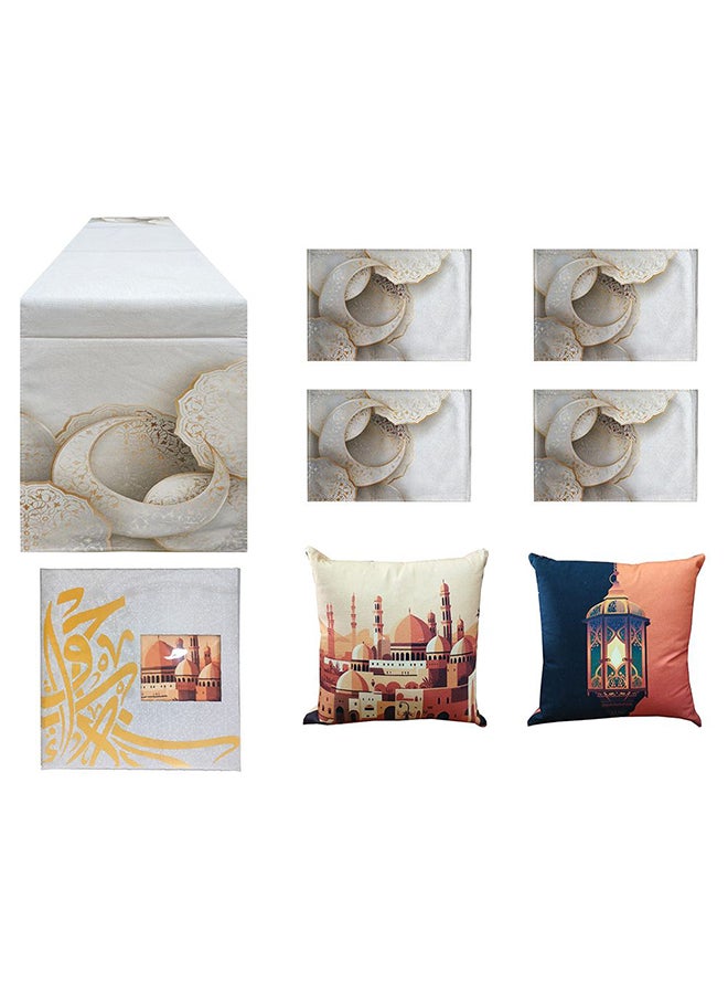 Danube Home Bliss Box 7 Pcs Gift Set Multicolor | Cotton Decorative Lightweight Throw Pillow For Sofas, Couches, Beds For Living Room 811500137853 - Image 1