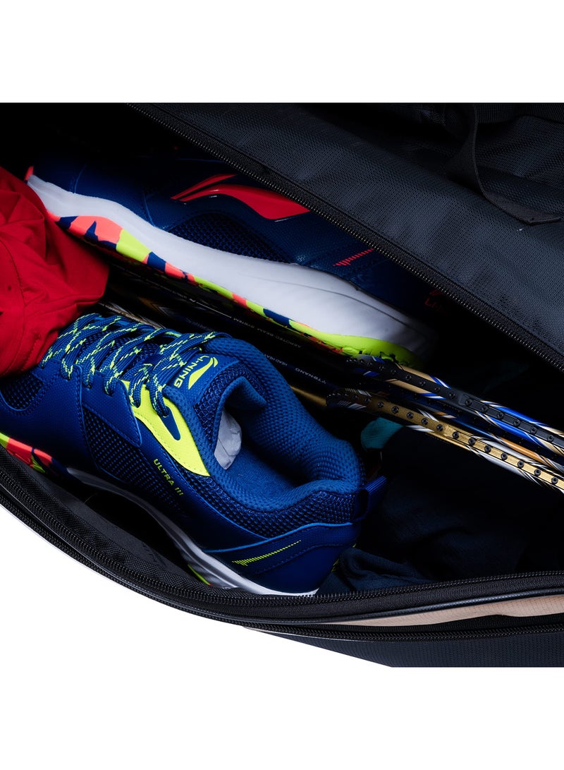 Li-Ning Hot Shot Triple Zipper Polyester Badminton Kit Bag | Size : Large | Easy - Access Compartments | Spacious | Unisex - Men, Boys, Girls, Women  - Image 5