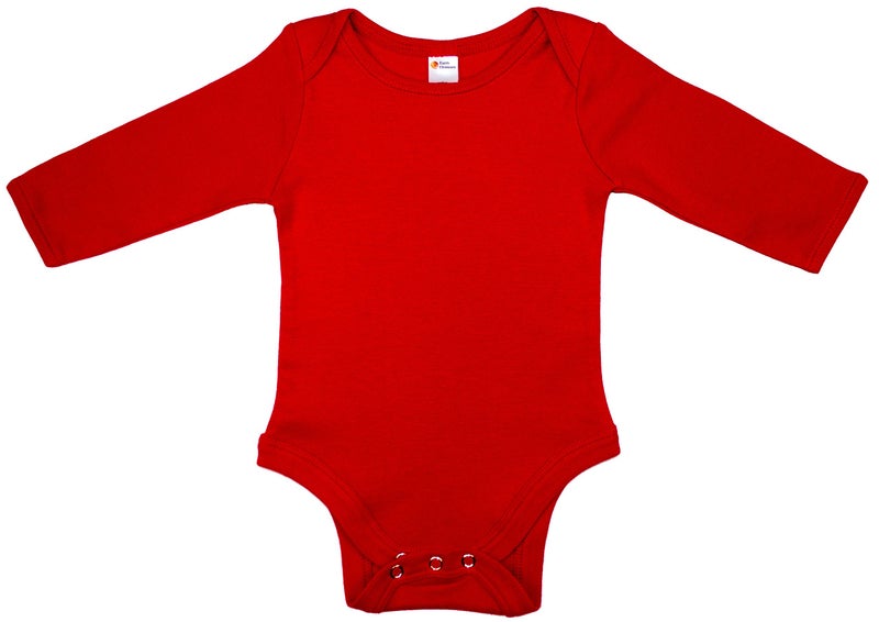 Earth Elements Baby Long Sleeve Bodysuit 12-18 Months Red - Image 2