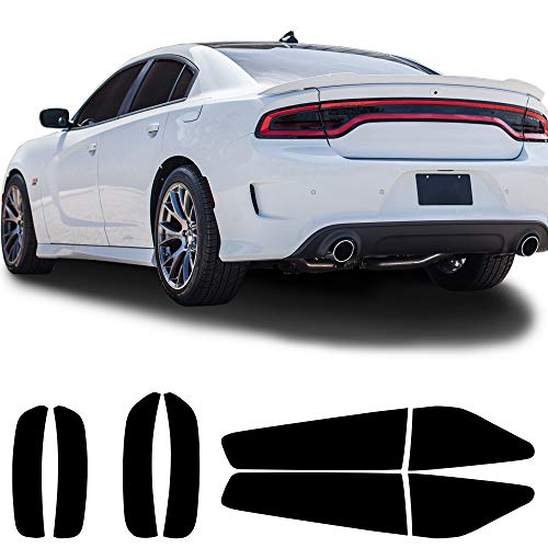 BOGAR TECH DESIGNS Tail Light Sidemarkers Tint Kit Compatible with and Fits Dodge Charger 2015-2023, Dark Smoke - Image 1