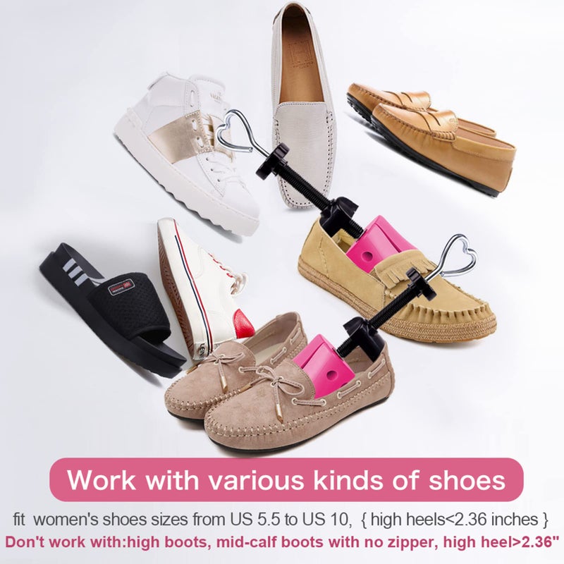 LANNEY Shoe Stretcher Women Wide Feet - 4 Way Adjustable Stretch Width and Length Shaper Shoe Tree Widener Expander - Image 5
