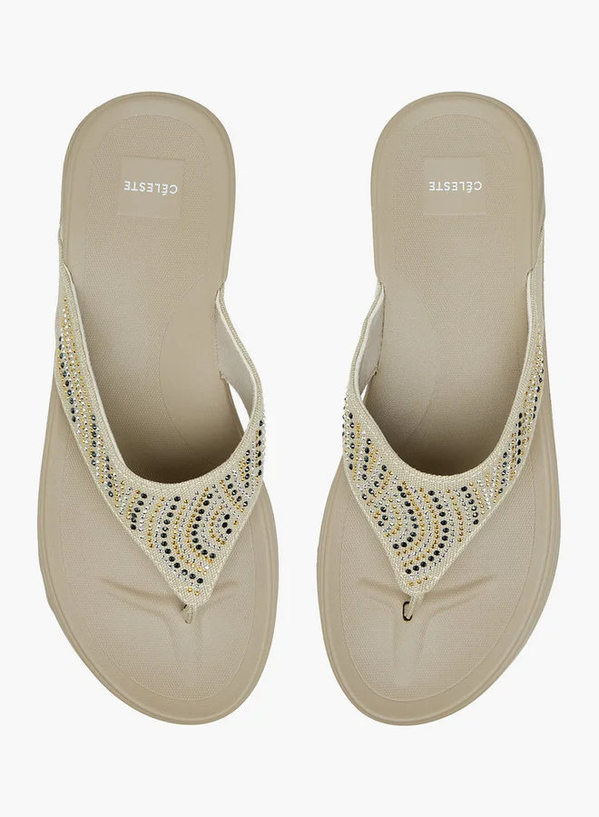 سيليست Women's Embellished Thong Sandals