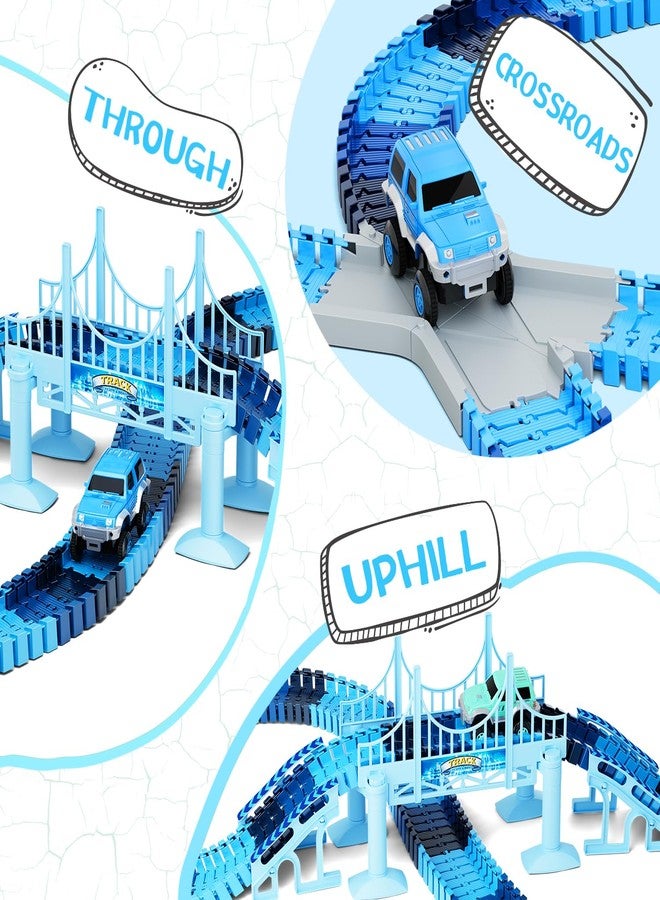 Toyk Track Car Toys, 269 PCS Racing Tracks Toy, Create A Frozen World Race Road, Flexible Tracks Playset & 2 PCS Cool Race Cars, Toddler Toys Birthday Gifts for Age 3 4 5 6 Year Old Boys Girls - Image 4