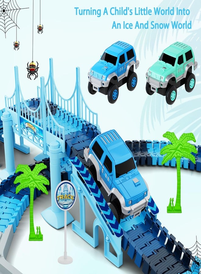 Toyk Track Car Toys, 269 PCS Racing Tracks Toy, Create A Frozen World Race Road, Flexible Tracks Playset & 2 PCS Cool Race Cars, Toddler Toys Birthday Gifts for Age 3 4 5 6 Year Old Boys Girls - Image 5